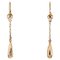 20th Century French 18 Karat Rose Gold Faceted Drop Earrings, Set of 2 1