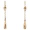 Boucles d'Oreilles Pendantes en Or Rose 18 Carats, France, 20ème Siècle, Set de 2 1