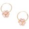 Modern Pink Cultured Pearl 18 Karat Yellow Gold Creole Earrings, Set of 2 1