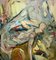 Francesca Owen, Durmiendo bajo un cielo amarillo limón, 2023, óleo sobre lienzo, Imagen 1