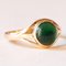 18k Yellow Gold with Green Glass Paste Ring, 1940s, Image 7