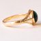 18k Yellow Gold with Green Glass Paste Ring, 1940s, Image 6