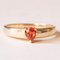 Vintage 9k Yellow Gold Orange Sapphire Ring, 1970s 1