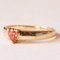 Vintage 9k Yellow Gold Orange Sapphire Ring, 1970s, Image 3