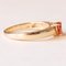 Vintage 9 Karat Gelbgold Oranger Saphir Ring, 1970er 6