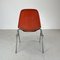 Vintage DSS Side Chairs in Coral Orange from Eames Herman Miller, 1960s, Set of 4 9