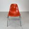 Vintage DSS Side Chairs in Coral Orange from Eames Herman Miller, 1960s, Set of 4 10