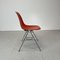 Vintage DSS Side Chairs in Coral Orange from Eames Herman Miller, 1960s, Set of 4 8