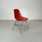 Vintage DSS Side Chairs in Coral Orange from Eames Herman Miller, 1960s, Set of 4 7