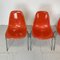 Vintage DSS Side Chairs in Coral Orange from Eames Herman Miller, 1960s, Set of 4 3