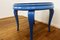 Tavolino da caffè Mid-Century blu con ripiano in marmo, anni '60, Immagine 4