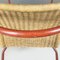 Modern Italian Semi-Oval Outdoor Armchair in Rattan & Orange Tubular Metal, 1980s, Image 15