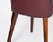 Bordeaux Leather Dining Chairs attributed to Anonima Castelli, Italy, 1950s, Set of 2 9