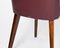 Bordeaux Leather Dining Chairs attributed to Anonima Castelli, Italy, 1950s, Set of 2, Image 9