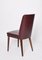 Bordeaux Leather Dining Chairs attributed to Anonima Castelli, Italy, 1950s, Set of 2 6