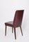 Bordeaux Leather Dining Chairs attributed to Anonima Castelli, Italy, 1950s, Set of 2, Image 6