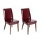 Bordeaux Leather Dining Chairs attributed to Anonima Castelli, Italy, 1950s, Set of 2 11