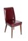 Bordeaux Leather Dining Chairs attributed to Anonima Castelli, Italy, 1950s, Set of 2, Image 16