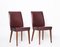 Bordeaux Leather Dining Chairs attributed to Anonima Castelli, Italy, 1950s, Set of 2, Image 3