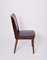 Bordeaux Leather Dining Chairs attributed to Anonima Castelli, Italy, 1950s, Set of 2 5