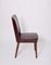 Bordeaux Leather Dining Chairs attributed to Anonima Castelli, Italy, 1950s, Set of 2, Image 5