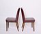 Bordeaux Leather Dining Chairs attributed to Anonima Castelli, Italy, 1950s, Set of 2 7