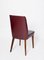 Bordeaux Leather Dining Chairs attributed to Anonima Castelli, Italy, 1950s, Set of 2, Image 13