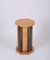 Octagonal Pedestal in Burl Wood and Brass by Tommaso Barbi, Italy, 1970s 18
