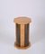 Octagonal Pedestal in Burl Wood and Brass by Tommaso Barbi, Italy, 1970s, Image 18