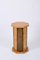 Octagonal Pedestal in Burl Wood and Brass by Tommaso Barbi, Italy, 1970s, Image 10