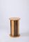Octagonal Pedestal in Burl Wood and Brass by Tommaso Barbi, Italy, 1970s 6