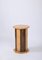 Octagonal Pedestal in Burl Wood and Brass by Tommaso Barbi, Italy, 1970s, Image 6