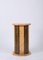 Octagonal Pedestal in Burl Wood and Brass by Tommaso Barbi, Italy, 1970s 7