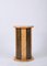 Pedestal octogonal de madera nudosa y latón de Tommaso Barbi, Italia, años 70, Imagen 7