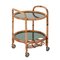 Mid-Century Serving Cart in Bamboo, Rattan and Green Formica, Italy, 1970s 20
