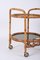 Mid-Century Serving Cart in Bamboo, Rattan and Green Formica, Italy, 1970s 15