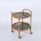 Mid-Century Serving Cart in Bamboo, Rattan and Green Formica, Italy, 1970s, Image 5