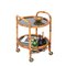Mid-Century Serving Cart in Bamboo, Rattan and Green Formica, Italy, 1970s 4
