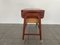 Mid-Century Modern Danish Teak Sewing Table with Wicker Basket, 1960s 8