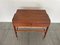 Mid-Century Modern Danish Teak Sewing Table with Wicker Basket, 1960s, Image 4