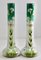Art Nouveau Hand-Painted Opaline Glass Vases, France, 1920s, Set of 2 2