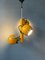 Lampada a sospensione vintage Space Age con tre paralumi gialli, anni '70, Immagine 4