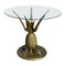 French Hollywood Regency Pineapple Side Table in Brass, 1970s 1