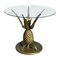Table d'Appoint Ananas Hollywood Regency en Laiton, France, 1970s 1