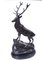 Large Bronze Stag Statuettes after Moigniez, 20th Century, Set of 2 10