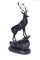 Statuette di cervo in bronzo di Moigniez, XX secolo, set di 2, Immagine 2