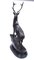 Statuette di cervo in bronzo di Moigniez, XX secolo, set di 2, Immagine 7