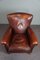 Vintage Brown Leather Armchair, Image 6
