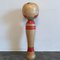 Bambola Kokeshi vintage giapponese in legno a forma di rosso, Immagine 2