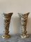 Tessellated Marble and Brass Vases, 1980s, Set of 2 12